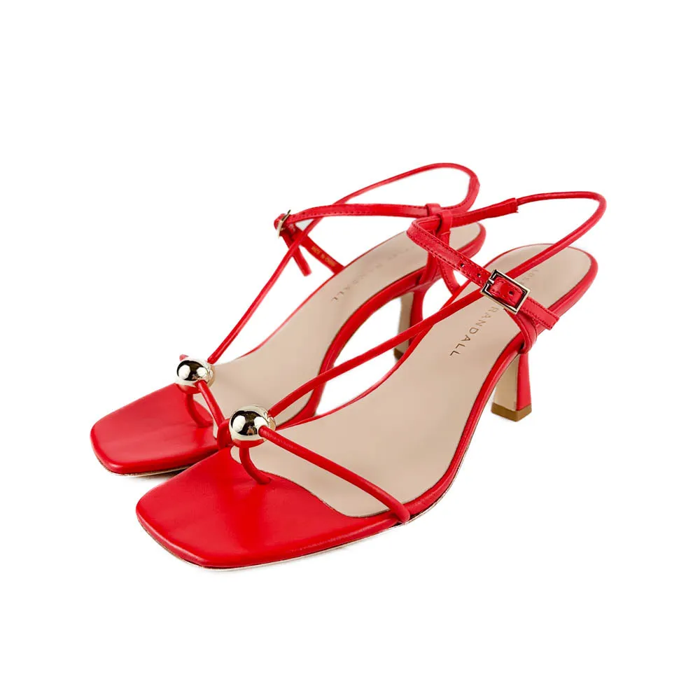 Loeffler Randall - Triana Leather Mid-Heel Sandal (Red)