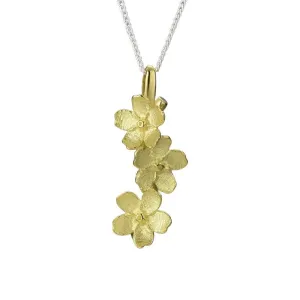 Long Elegant Forget-Me-Not Flower Necklace