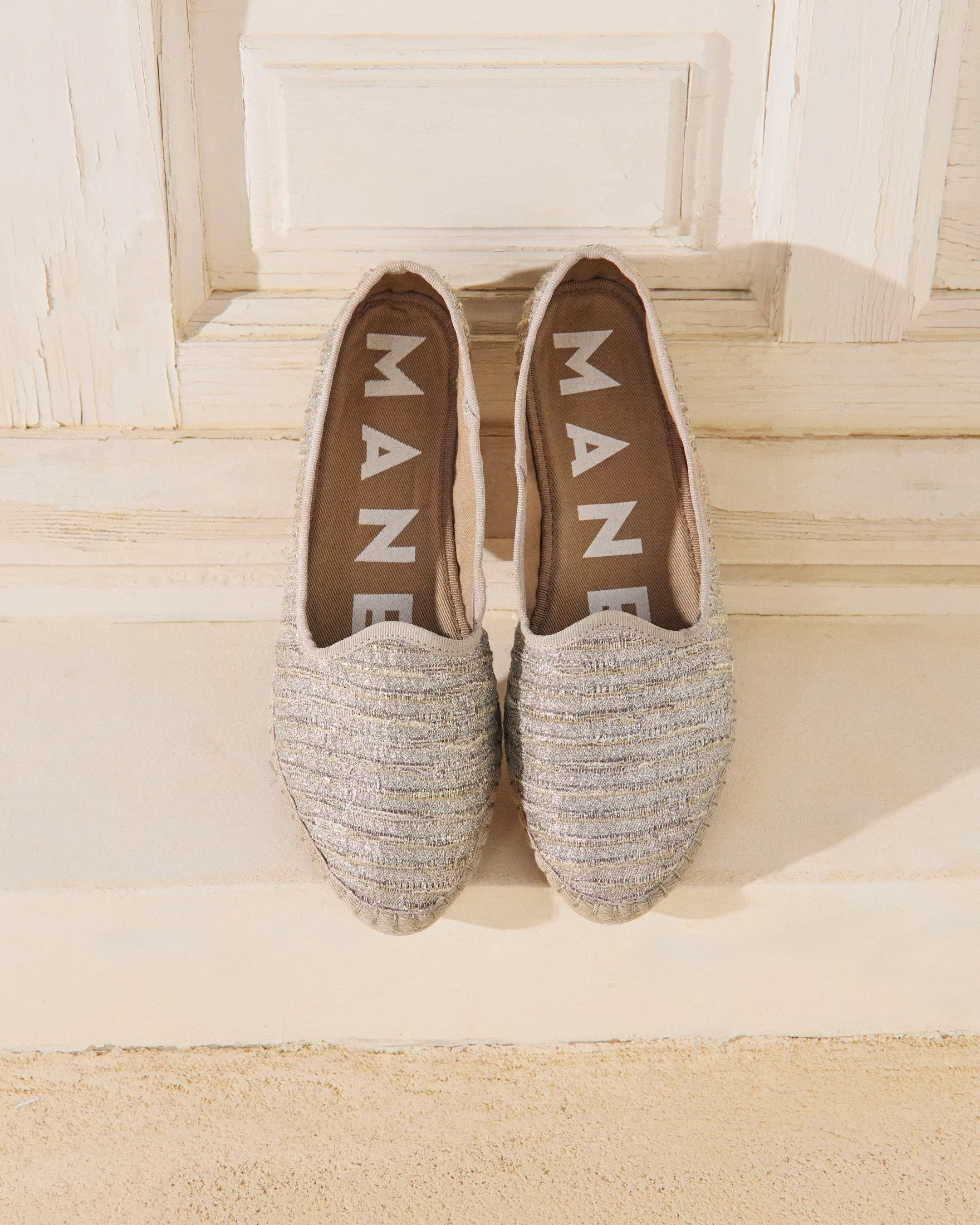 Lurex Cotton Blend Slippers - H31VF - Monaco Platinum