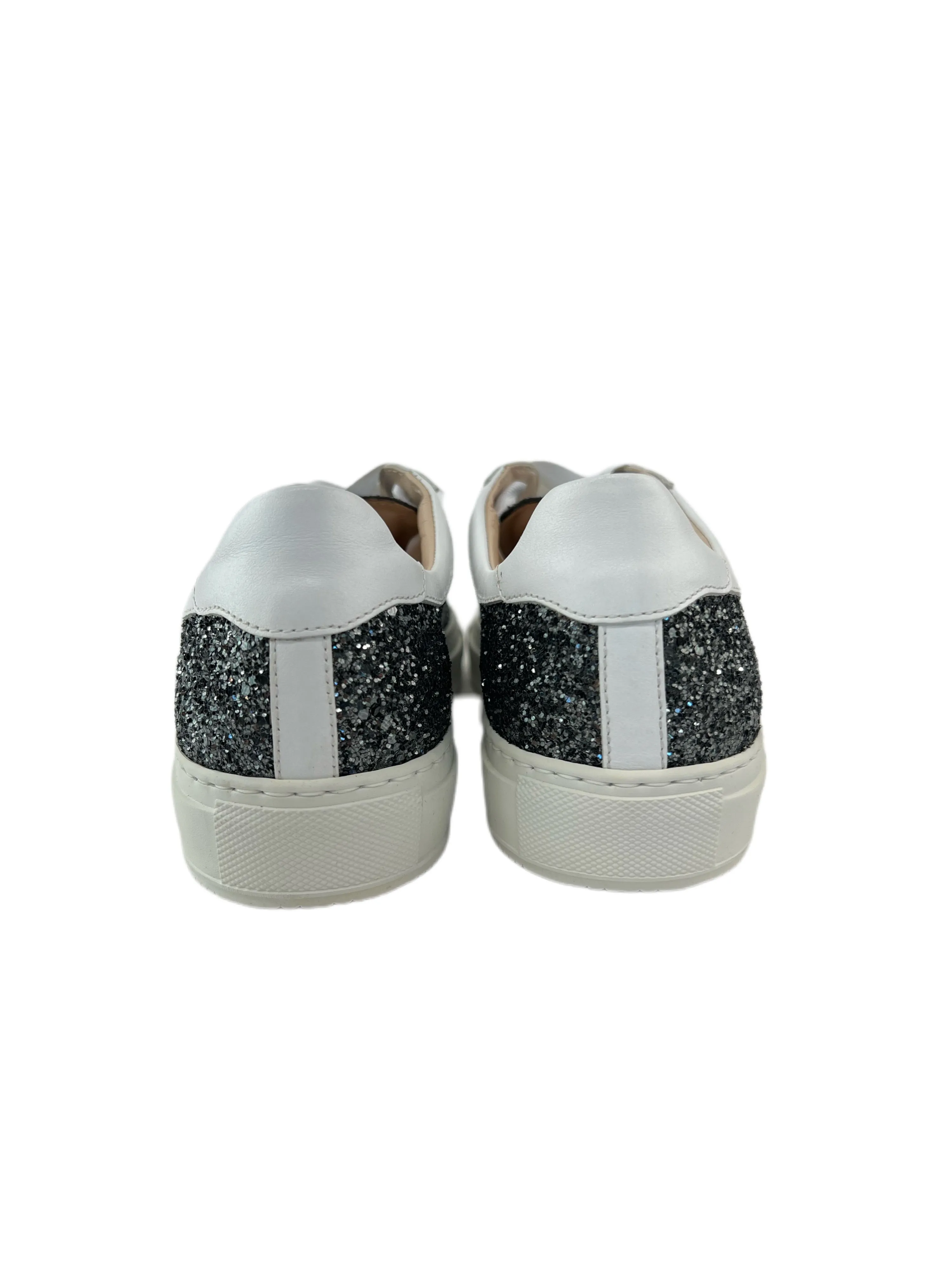 Marina Rinaldi Women's White Labrador Embellished Sneakers Size 10 NWB