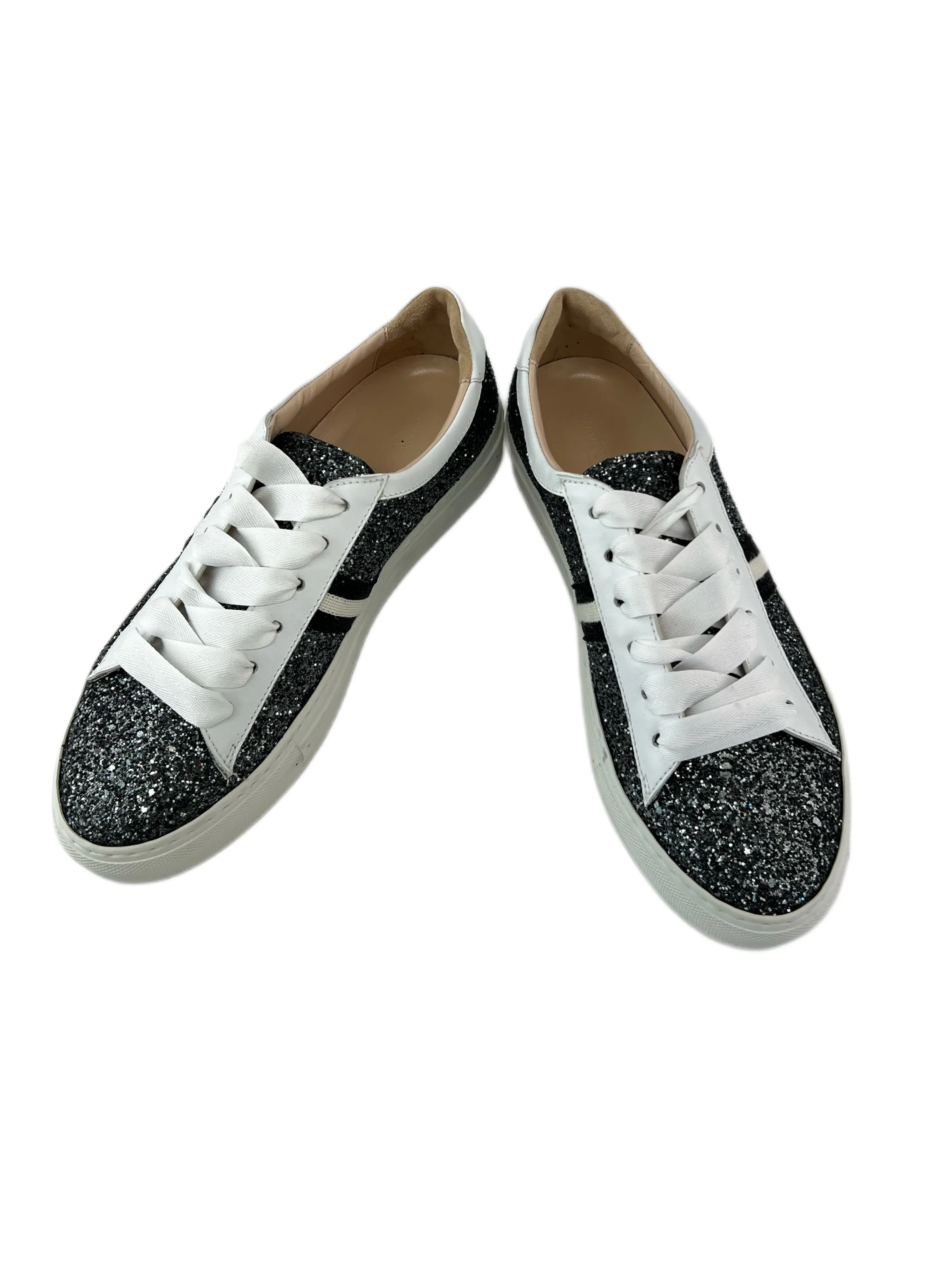 Marina Rinaldi Women's White Labrador Embellished Sneakers Size 10 NWB