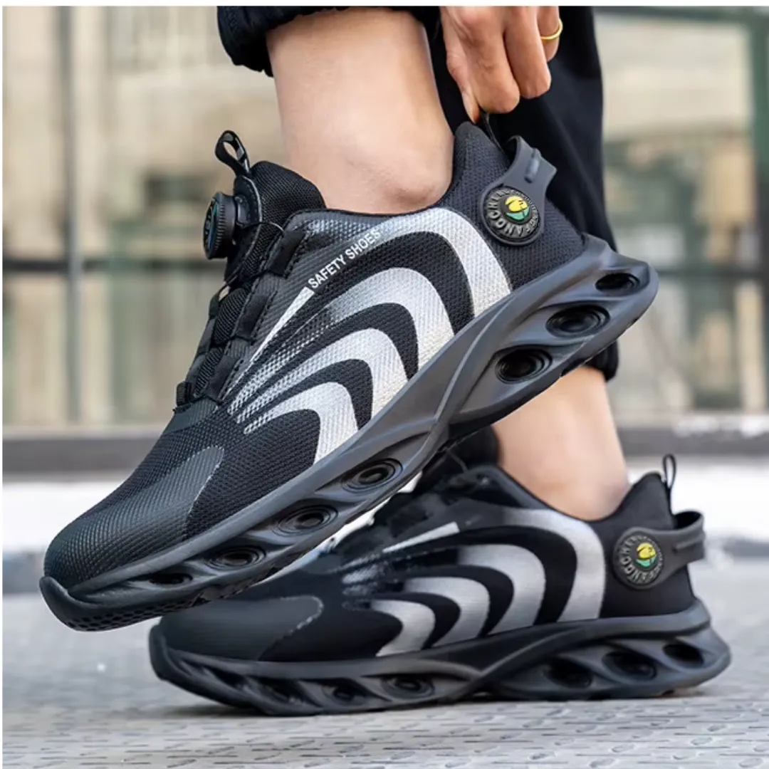 Men's Rotary Buckle Protective Safety Sneakers