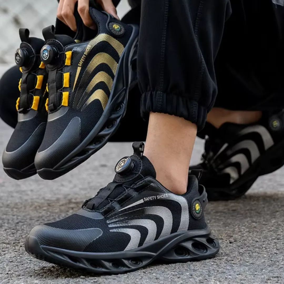 Men's Rotary Buckle Protective Safety Sneakers