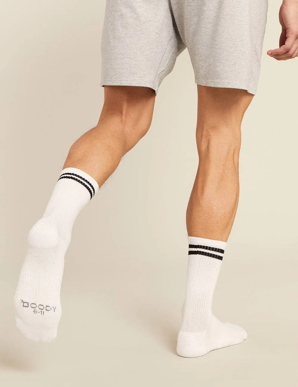 Mens Striped Cushioned Crew Socks