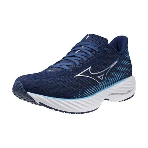 Mizuno Men's Wave Rider 28 Running Shoes - Estate Blue/White/River Blue