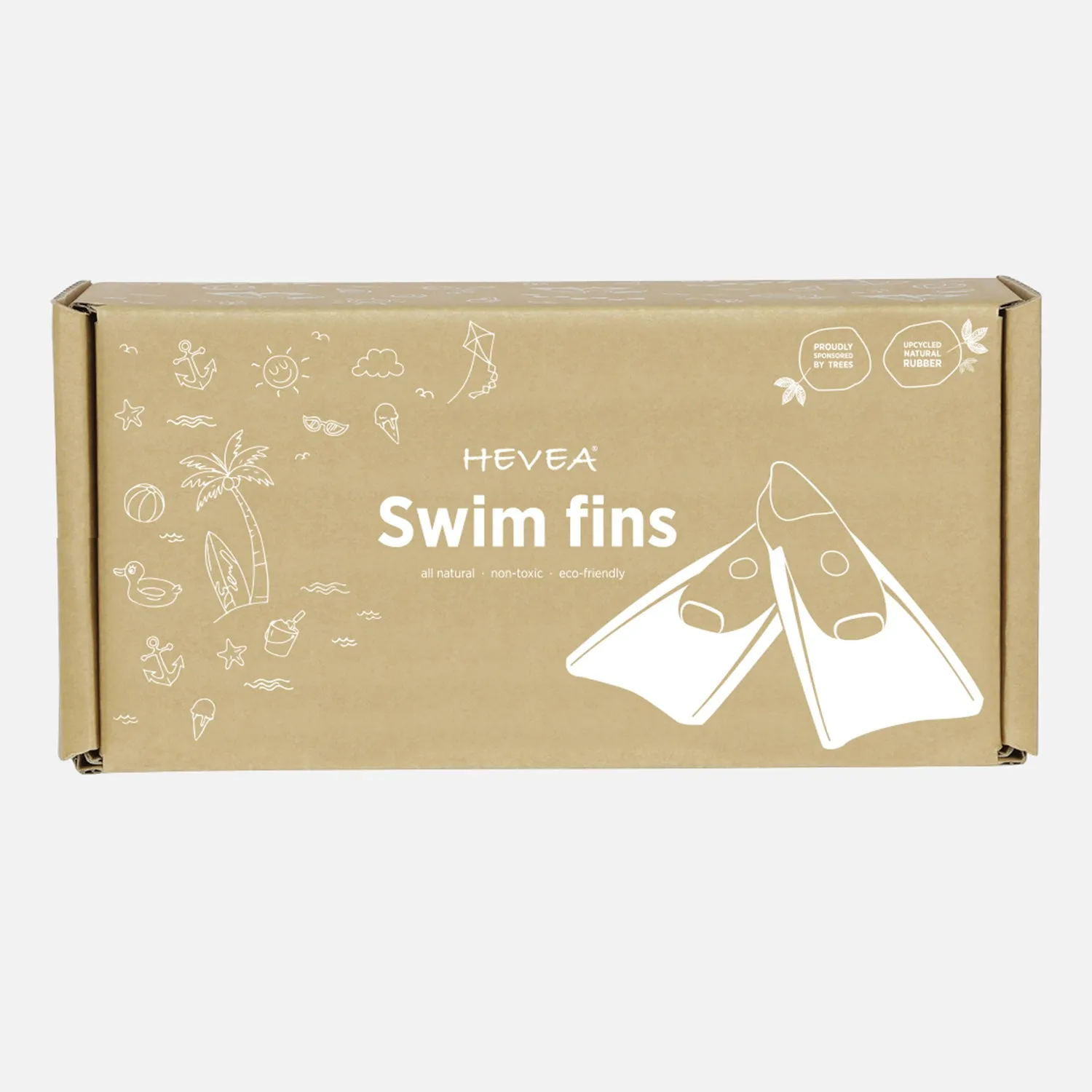 Natural Rubber Swim Fins - Peach