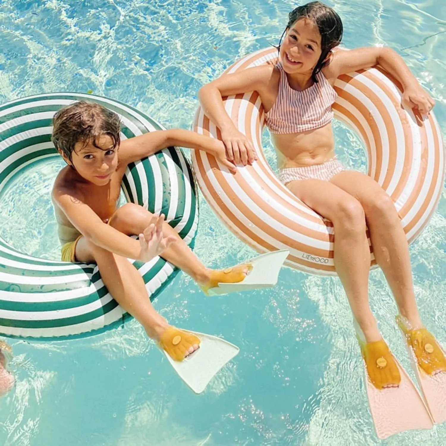 Natural Rubber Swim Fins - Peach