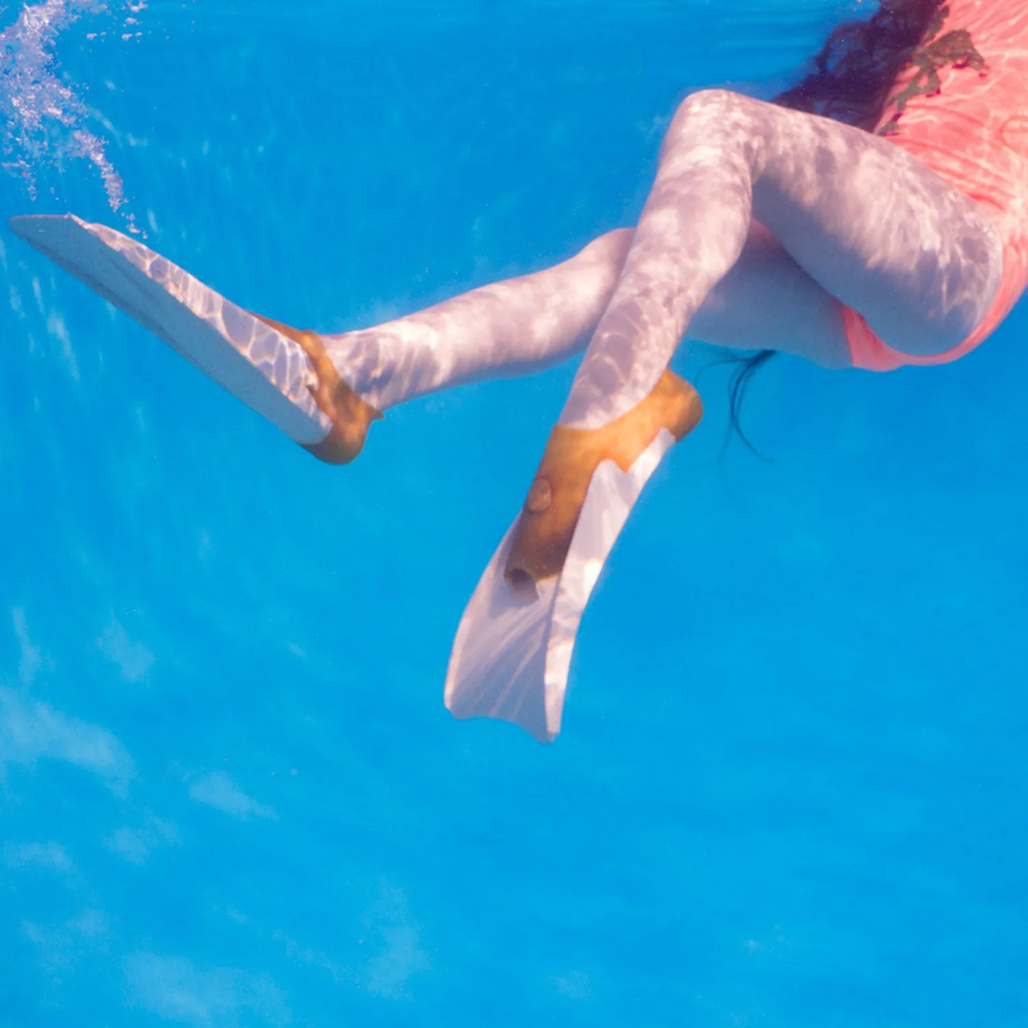 Natural Rubber Swim Fins - Peach