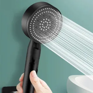 NEW Retails $40, 1pc Adjustable 5-Mode Pressurized Shower Head for Enhanced Bathing Experience - Durable Plastic Bathroom Shower Accessory, Connector Hose Not Included