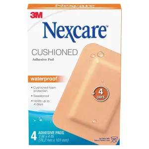 Nexcare Cushioned Waterproof Adhesive Pad 4 Pack