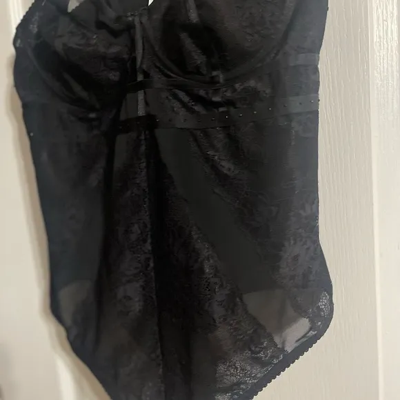 NWT Torrid Bodysuit Blk Stud Strappy size 0