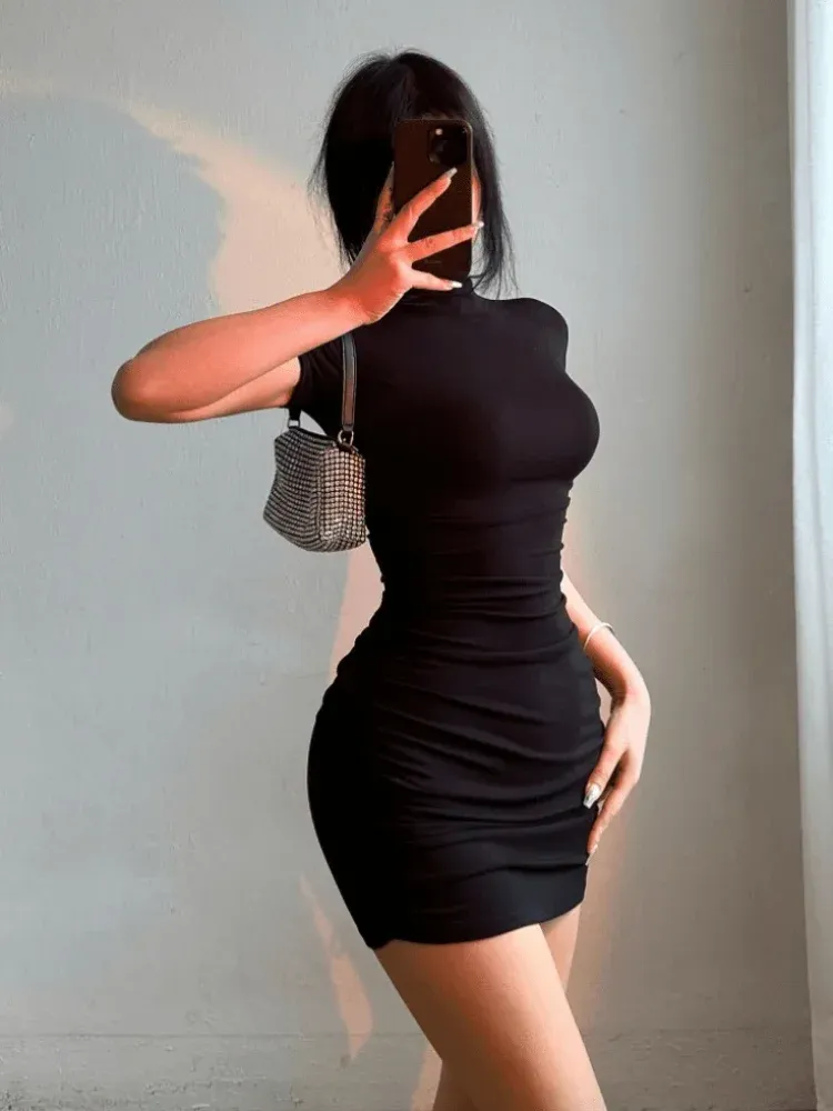 Obsidian Phoenix Women's Luxury Bodycon Mini Dress