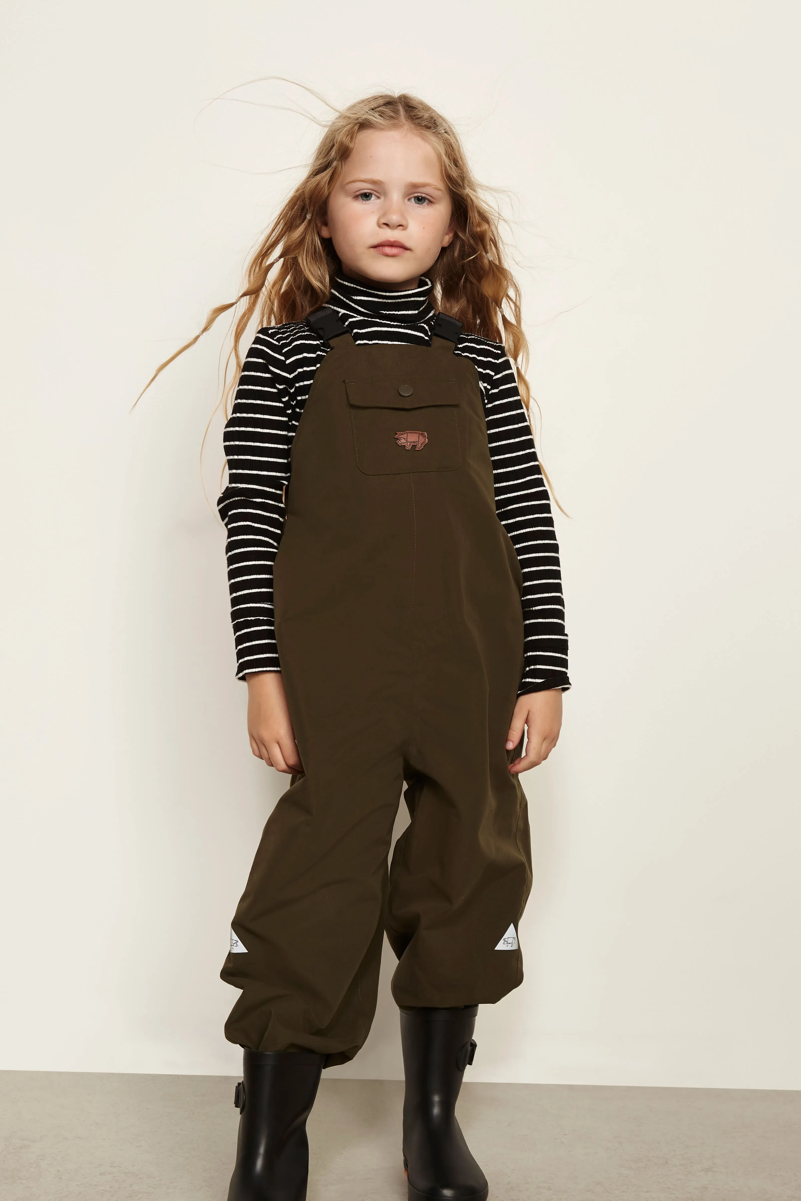 Olive Waterproof Dungarees