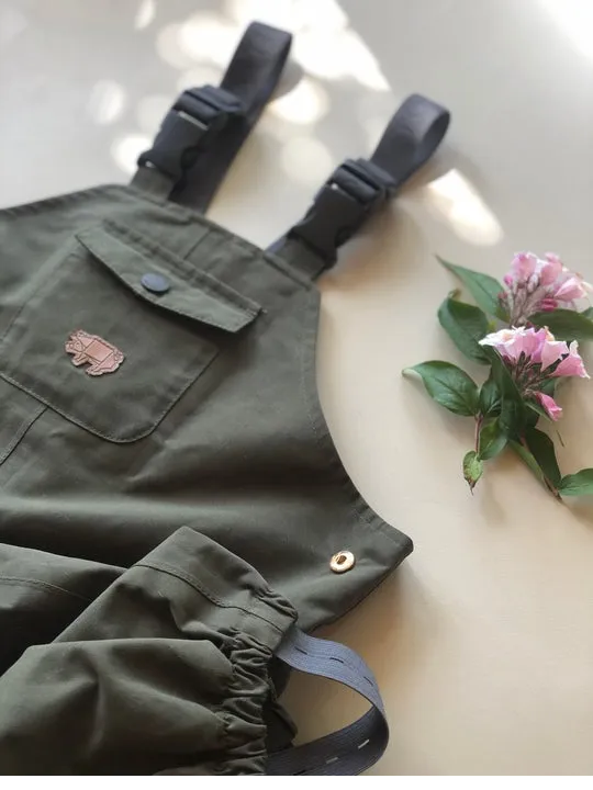 Olive Waterproof Dungarees