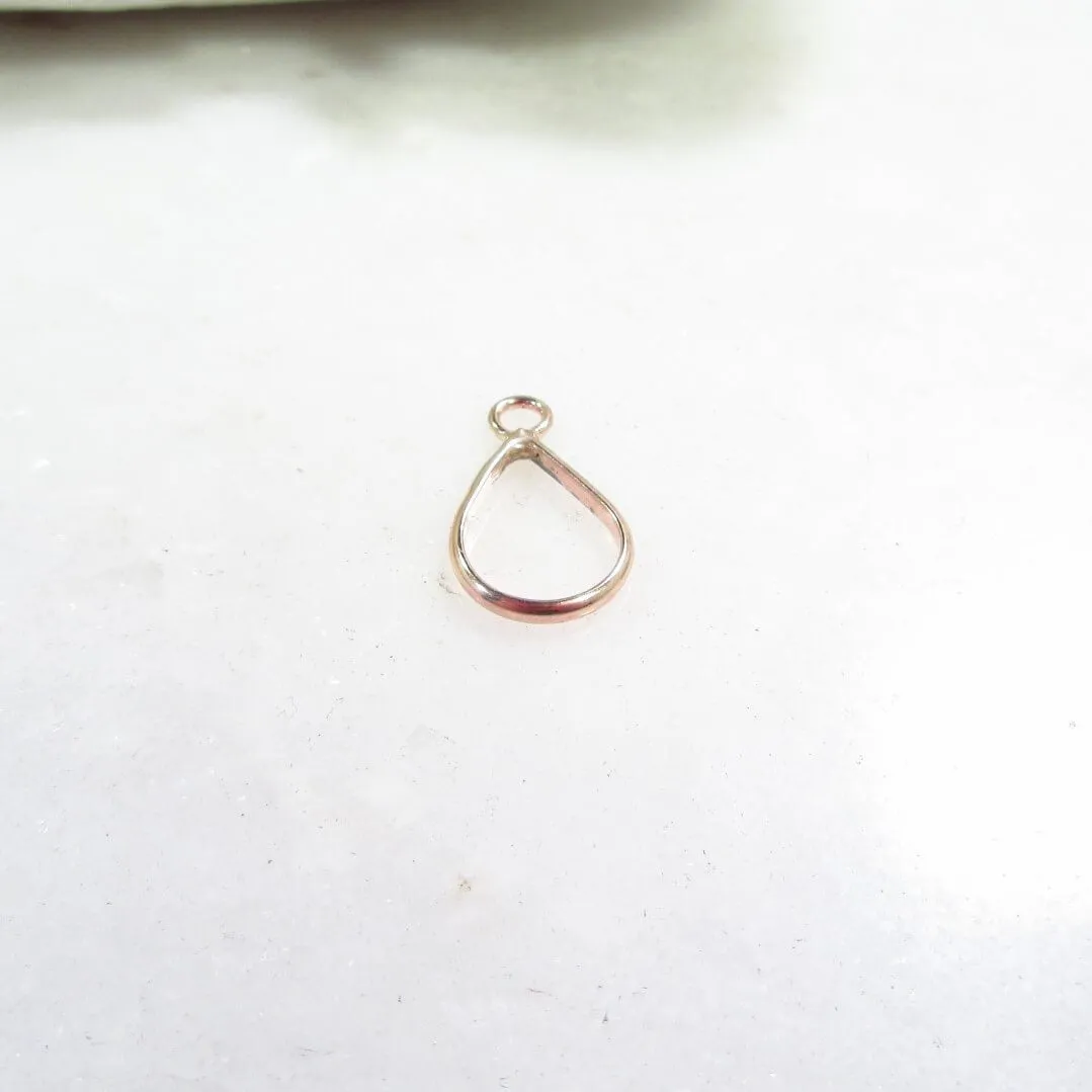 Open Resin Bezel - Drop, 12mm, Single Ring - Choose Your Metal