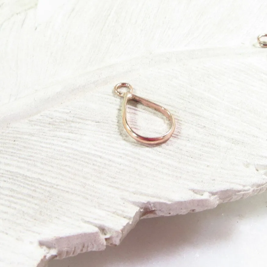 Open Resin Bezel - Drop, 12mm, Single Ring - Choose Your Metal