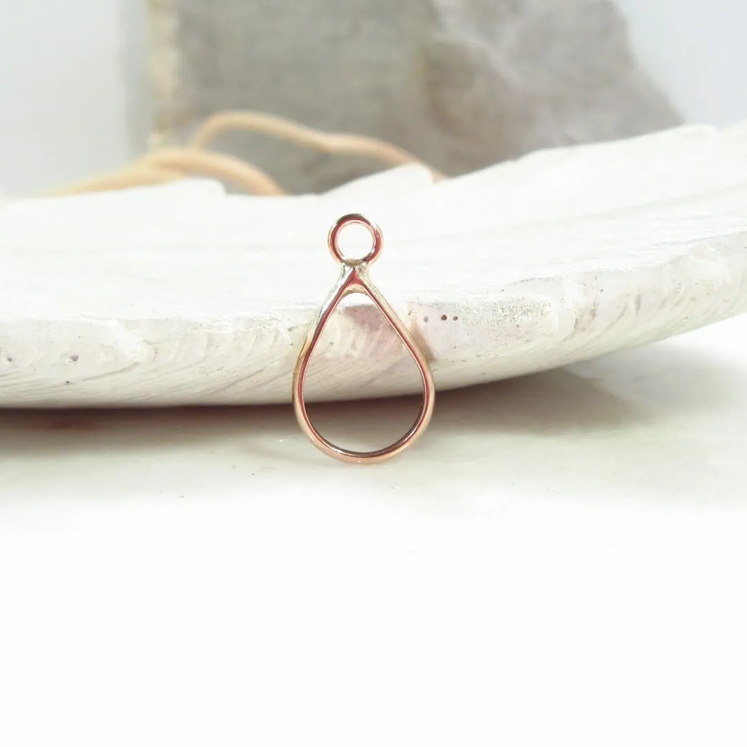 Open Resin Bezel - Drop, 12mm, Single Ring - Choose Your Metal