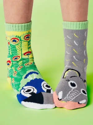 Peacock & Elephant Socks
