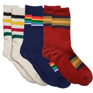 Pendleton National Park Striped Crew 3-Pack Socks