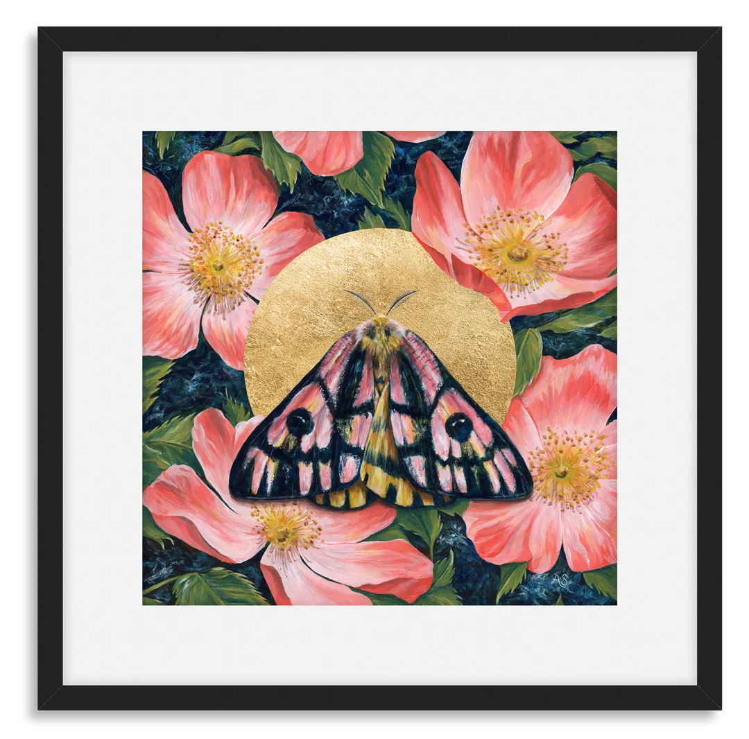 "Bloom" Elegant Sheep Moth Art Print