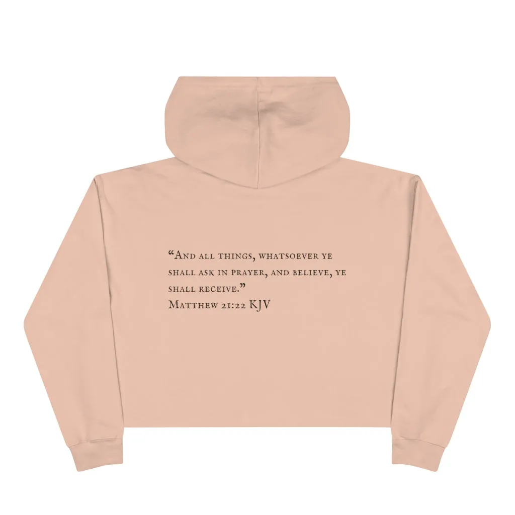 "ITS HIS GRACE AND MERCY FOR ME" Crop Hoodie