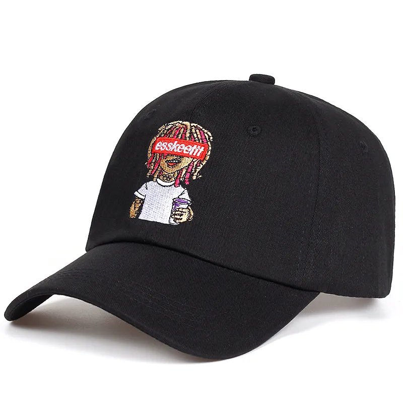 "LIL PUMP" Casquette baseball Streetwear Noir - URB1™