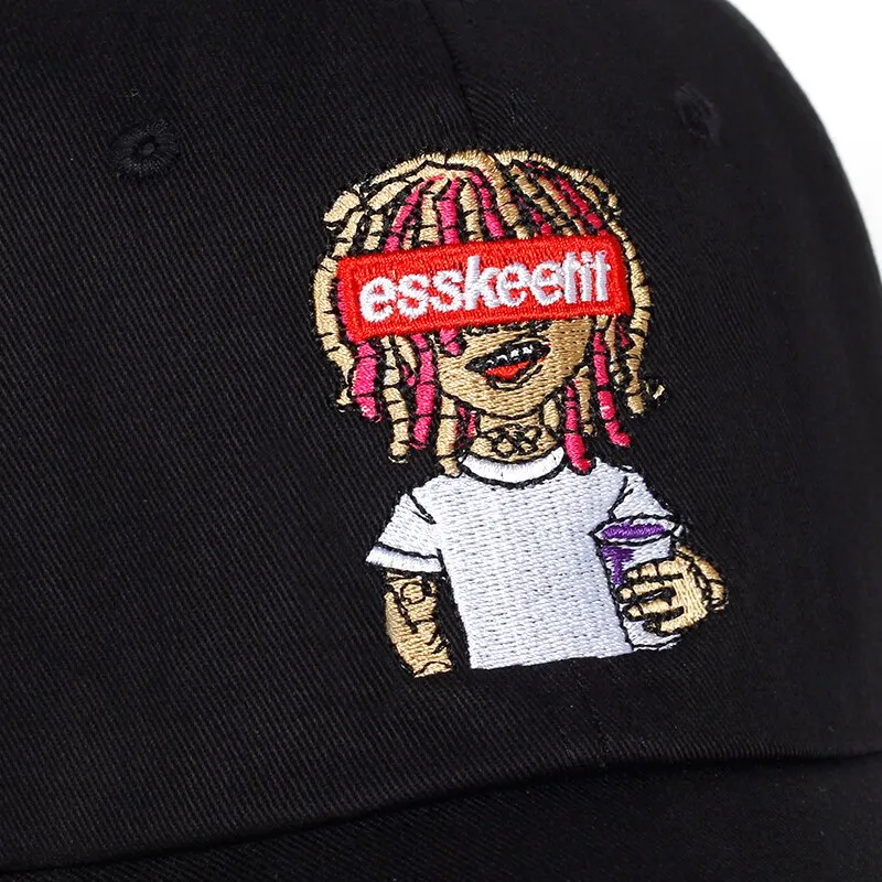 "LIL PUMP" Casquette baseball Streetwear Noir - URB1™