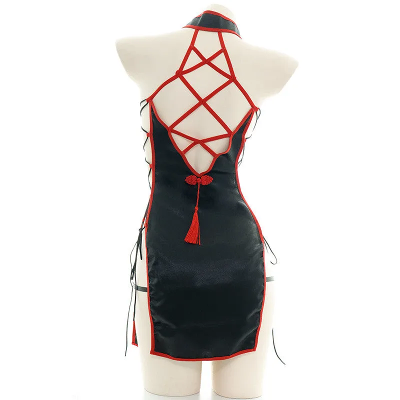retro strappy cheongsam  KF83000
