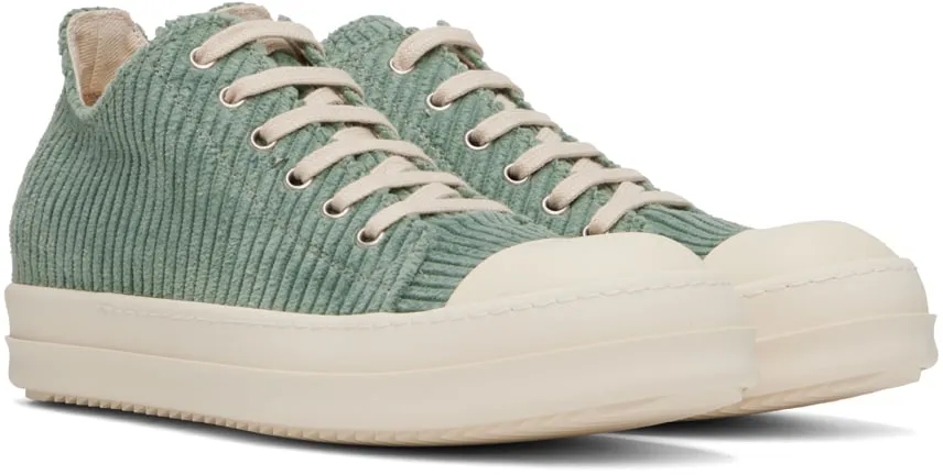 RICK OWENS DRKSHDW Blue Corduroy Sneakers