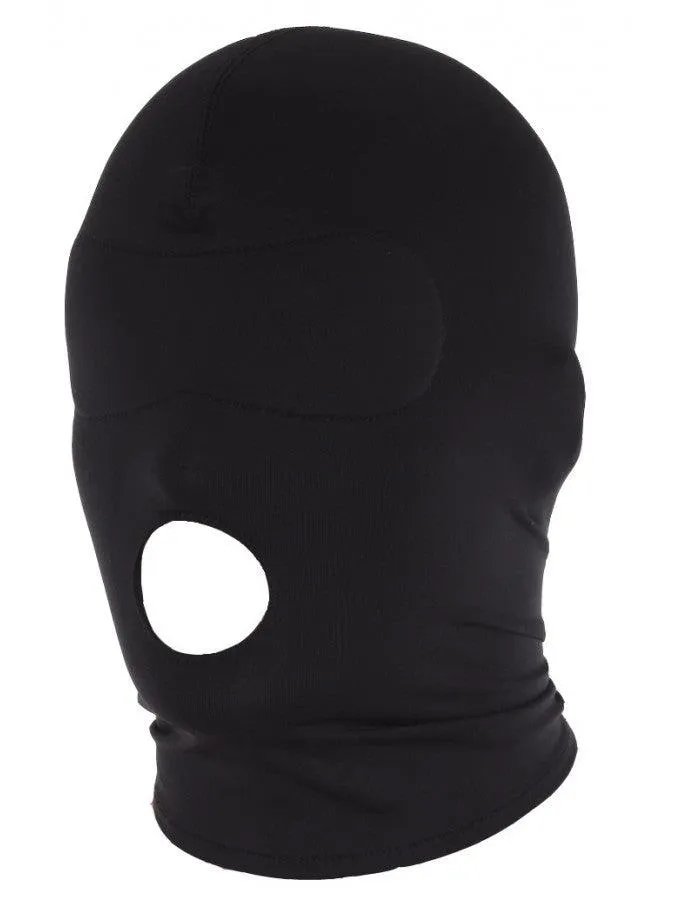 Rimba Bondage Play - Hood - Hoofdmasker Uit Elastische Stof Met Open Mond - Zwart