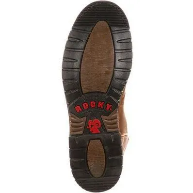 Rocky Men's Ride Branson Saddle 11" Soft Toe WP Western Boot -Brown- FQ0002775