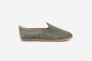Sage Green Handmade Suede Loafers (Men's)