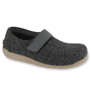 Sanita Varde Strap Lodge Slipper in Charcoal