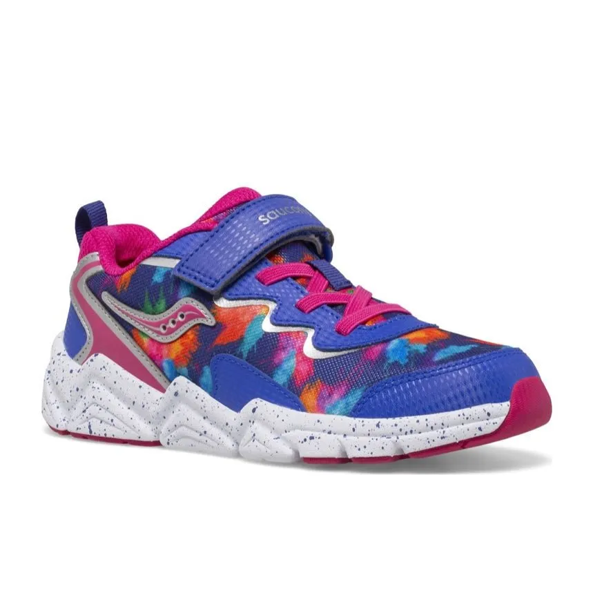 SAUCONY - Big Kid's Flash A/C 2.0 Sneaker, Blue/Pink