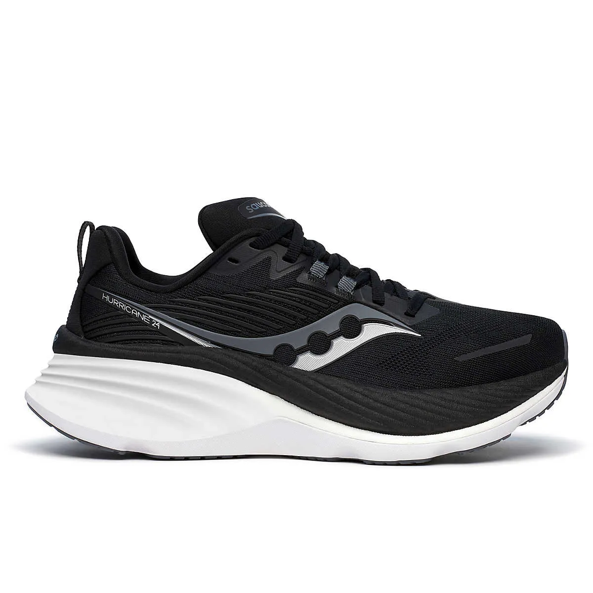 Saucony Men's Hurricane 24 in Black/Carbon