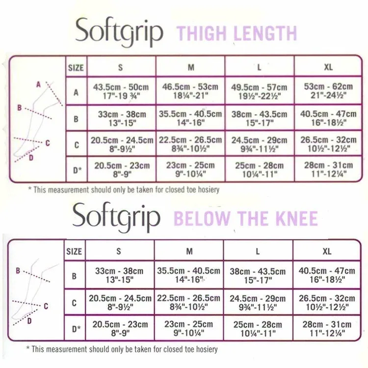 Scholl Softgrip Ultima Class 3 Open Toe Below Knee Stockings, X-Large, Natural