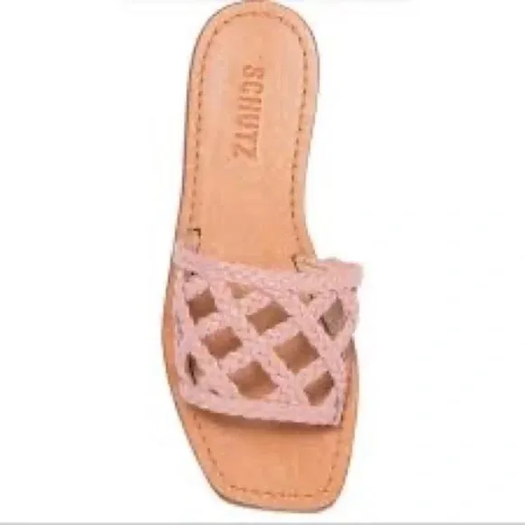 Schutz | Ericka Braided Sandal Sweet Rose Various Sizes Available.