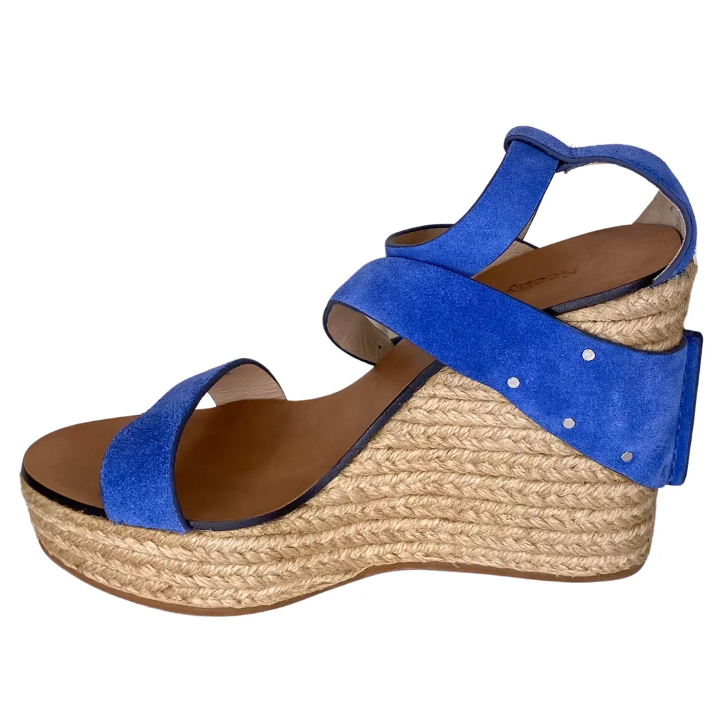 See by Chloe Blue Suede Wedges, 36