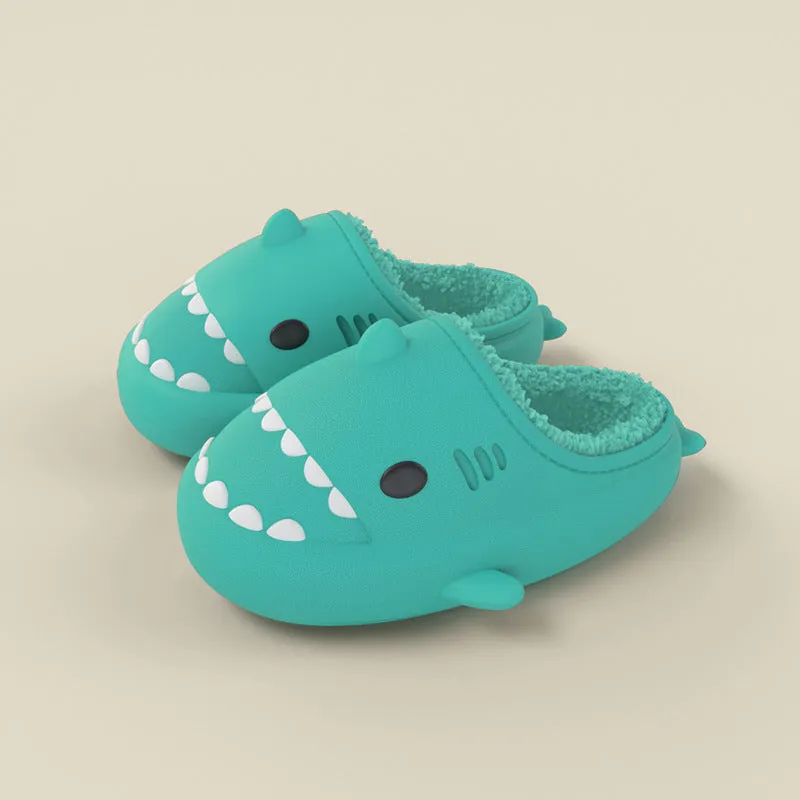 Shark Shoes For Child Cute Waterproof Warm Slippers