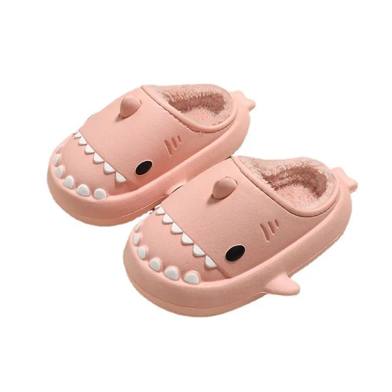 Shark Shoes For Child Cute Waterproof Warm Slippers