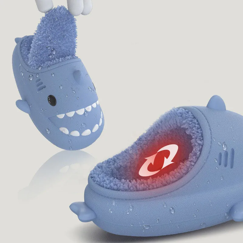 Shark Shoes For Child Cute Waterproof Warm Slippers