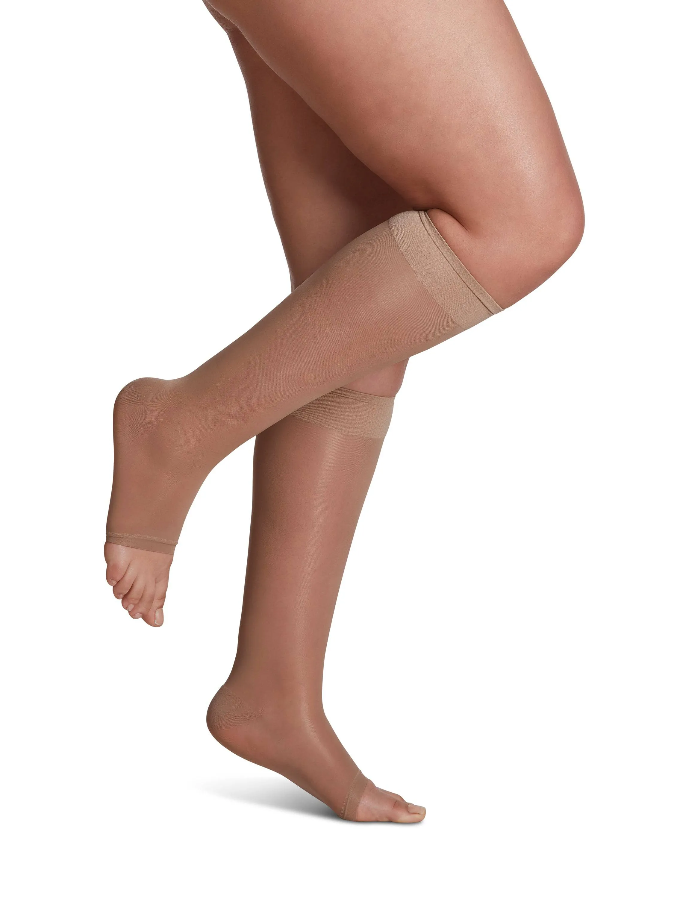 Sigvaris Sheer Fashion Women's Knee High  15-20mmHg-Open Toe