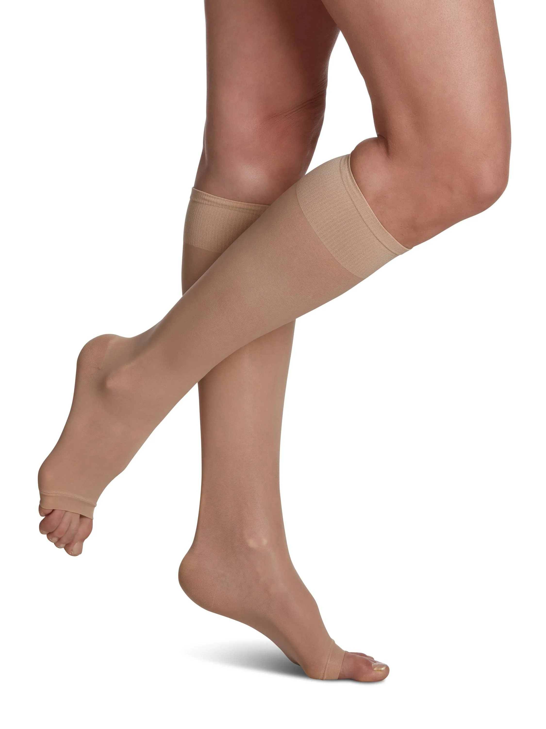 Sigvaris Sheer Fashion Women's Knee High  15-20mmHg-Open Toe