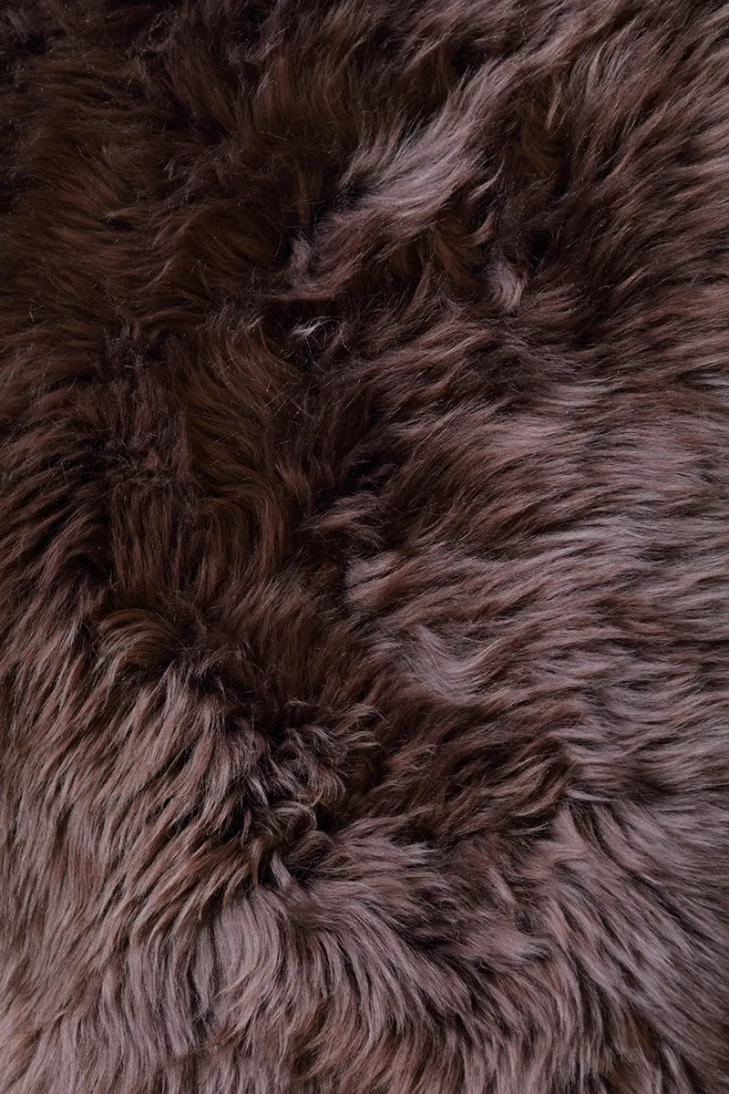 Single Sheepskin Rug  - Brown Chocolate          (2.5´x 3.5´)