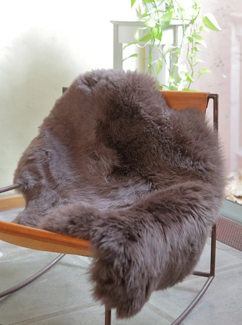 Single Sheepskin Rug  - Brown Chocolate          (2.5´x 3.5´)