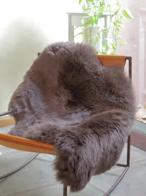 Single Sheepskin Rug  - Brown Chocolate          (2.5´x 3.5´)