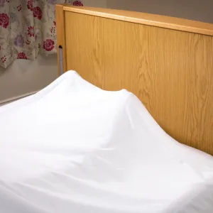 SleepKit Smart Fitted Bottom Sheet | FR Polyester | Double Bed | White | Pack of 20