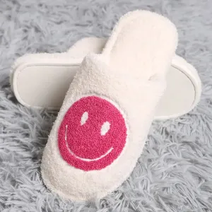 SMILEY FUZZY SLIPPERS
