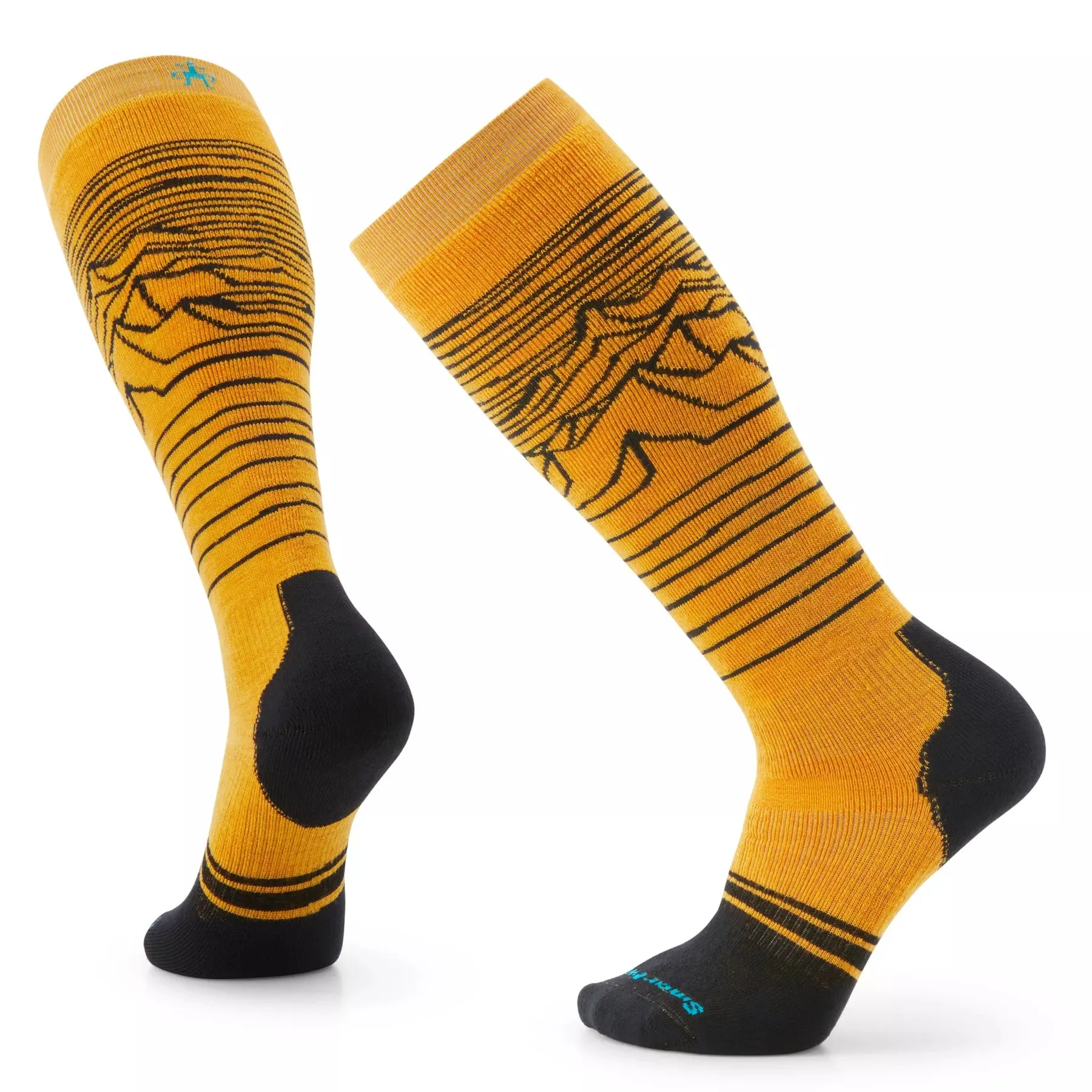 Snowboard Full Cushion Iguchi Pattern Over-the-Calf Socks - SW001918