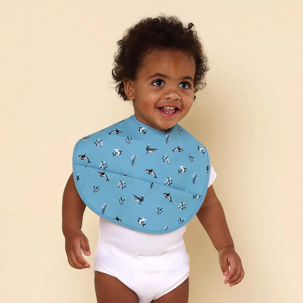 Snuggle Hunny Waterproof Snuggle Bib - Blue Ocean